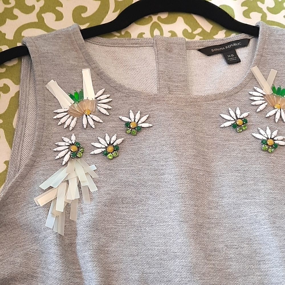 Banana Republic Jeweled Embellished Tank Top